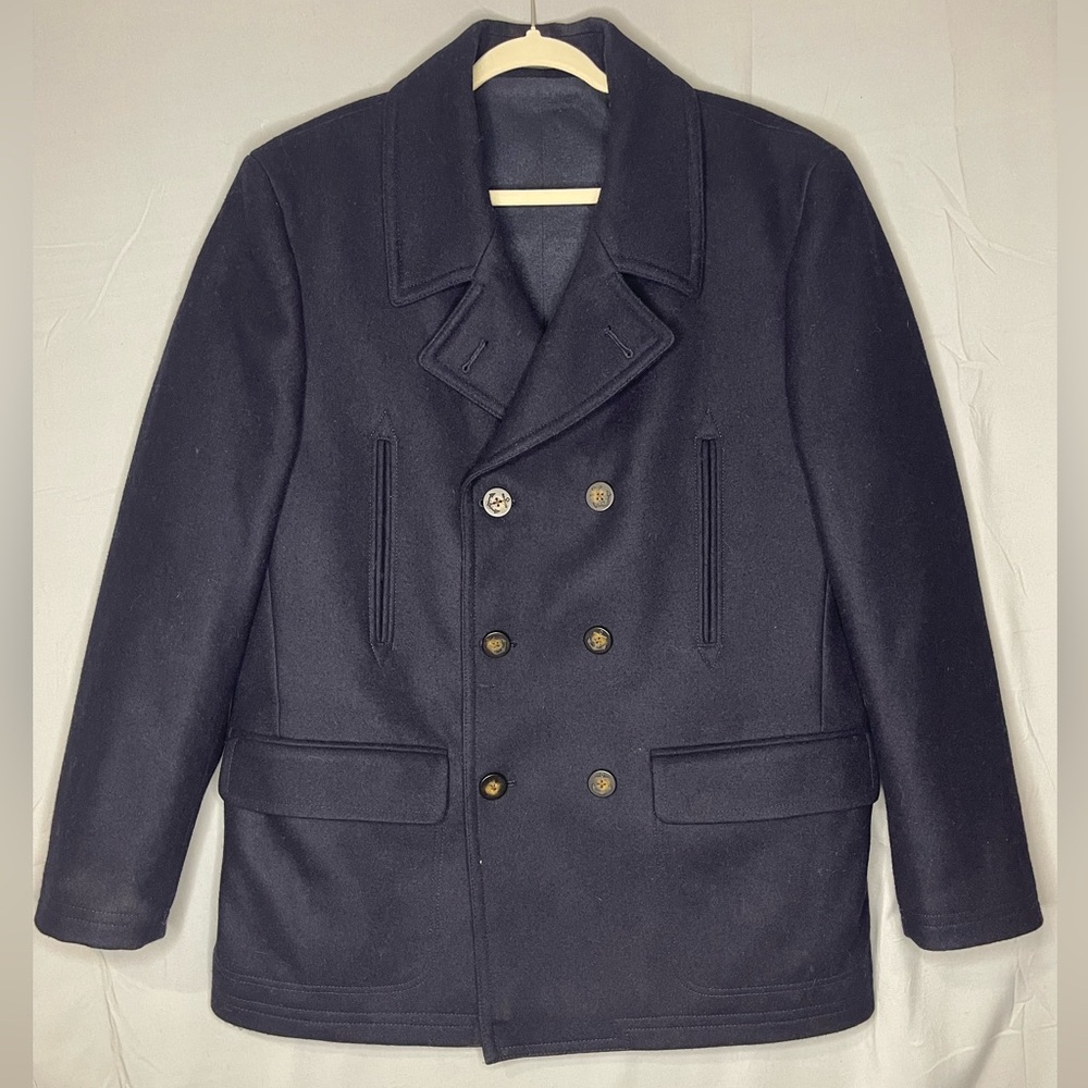 Ralph Lauren Dark Blue Wool Pea Coat